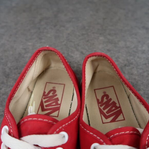 Vans Shoes Womens 5.5 Sneakers Authentic Lo Pro Skate Casual Red Canvas Lace Up - Picture 12 of 12